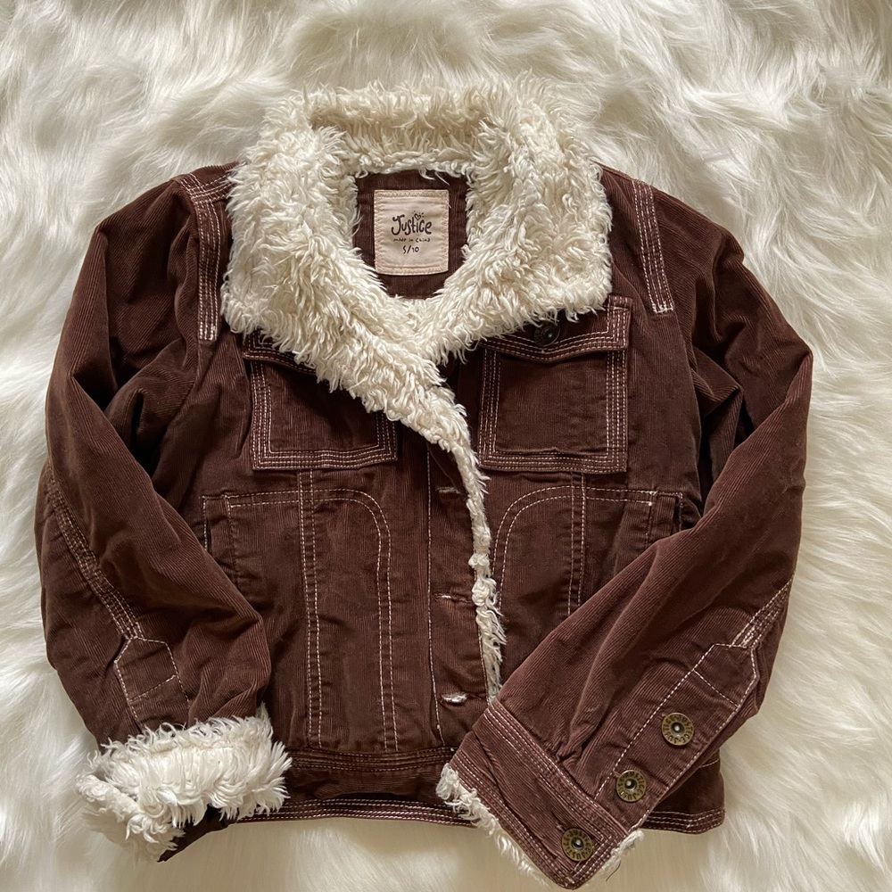 Girls Brown Justice Jacket